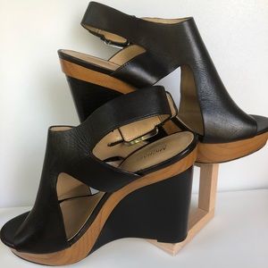 Michael Kors Josephine Wedges Black Sz 7